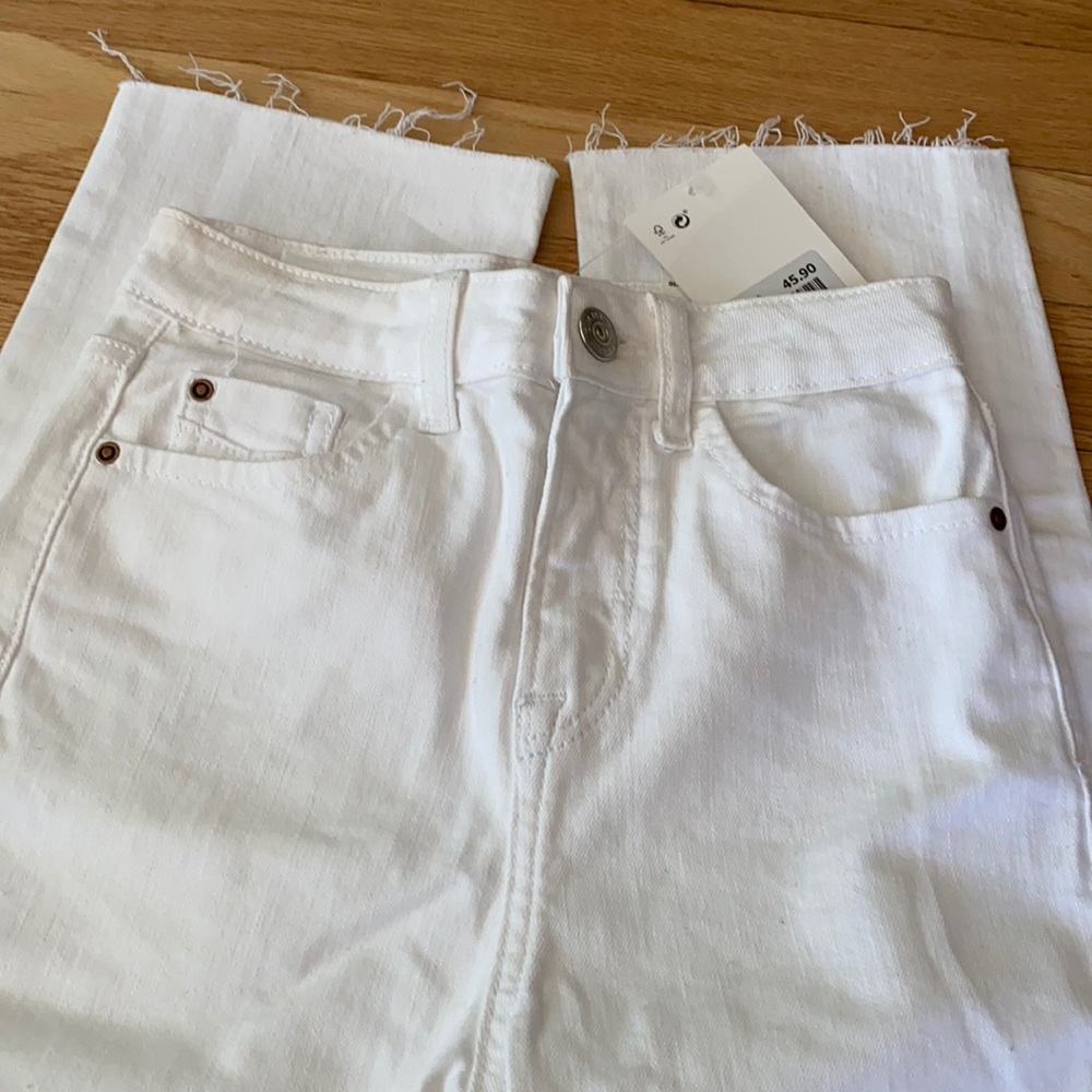 zara slim fit white jeans